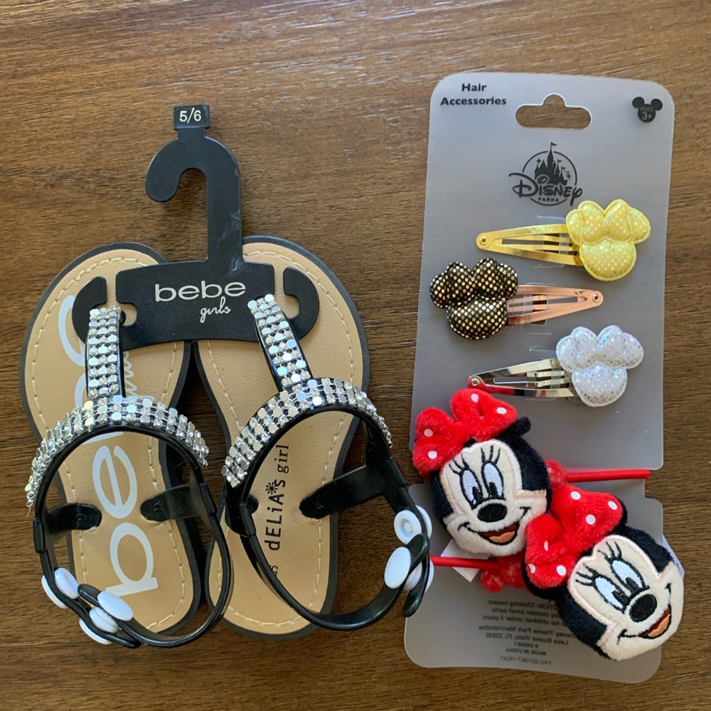 Bebe shoes and hair clip set